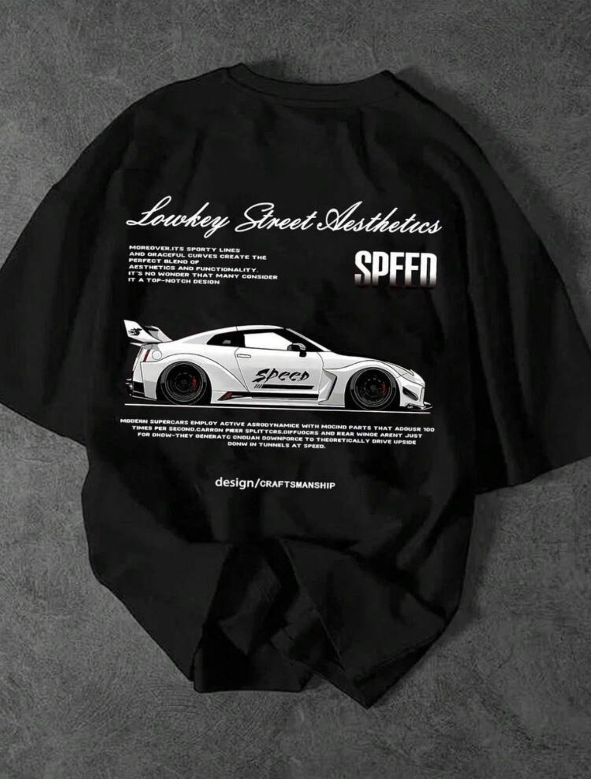 Lowkey Street Aesthetics Speed Graphic Tee
