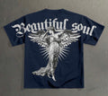 Beautiful Soul navy graphic tee back print