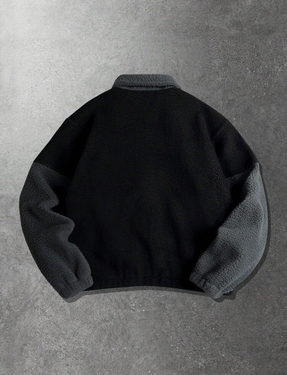 black & Grey Retro Streetwear Fleece